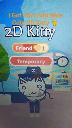 I Got This Adorable Cute 2D Kitty 🐈 #roblox #adoptme #shorts #music