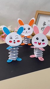 1.2M views · 10K reactions | Title: Bouncing Bunny Craft #bouncingbunny #bunnycraft #easterbunny #papercraft #animalcraft #handmadebunny #craftforkids #diybunny #creativecraft #springcraft | paper craft ideas | Facebook