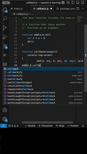 Master Callback Functions in JavaScript #shorts