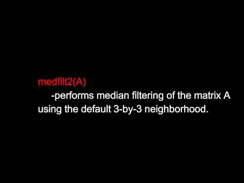 Median Filter using Matlab