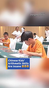 13M views · 408K reactions | What I only remember is "READY--"勞 At a competition testing arithmetic skills, two kids’ “lightning calculation” abilities blow netizens’ minds… #math #funny #cool #calculation #study #fyp | Phoenix TV English | Facebook