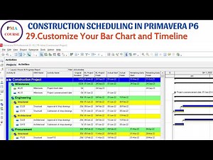 29. Scheduling in Primavera P6 || Customize Your Bar chart and Timeline