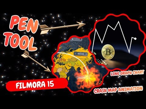 Pen Tool = Map Crash Animation + Line Graph Animation = Filmora 15 Tutorial