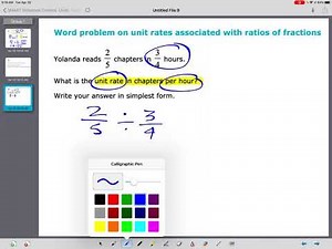 Word Problems on Unit Rates associated with ratios of fractions
