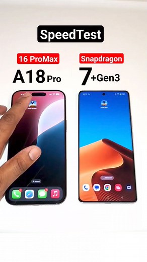 16K views · 1.2K reactions | iPhone 16 Pro Max VS Realme GT 6T Speed Test #viral #reel | Sam Khan | Facebook