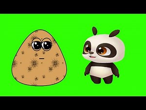 Pou and the new talking Panda - Pou plays with the Panda. game of pou.