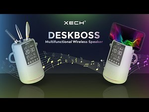 XECH Deskboss | MOST Advanced Multifunctional Wireless Speaker with Alarm Clock, RGB Lights, & more!