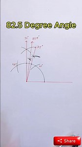 Draw 82.5° Angles Easily #shorts #geometry #angleconstruction