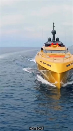 Why This $20M Gold Beast Turns Heads Everywhere？#MegaYacht #CarbonFiber #SuperYachtLife #YachtTour #InsaneYachts #usa_tiktok | HOT BOAT