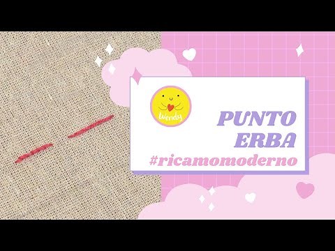 Punto erba • Stem stitch 🧵 Tutorial ricamo moderno