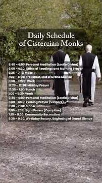 Daily Schedule of Cistercian Monks