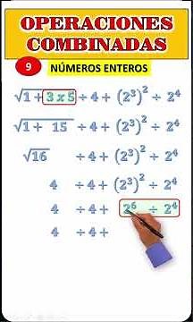 Combined Operations of Addition, Subtraction, Multiplication, Division, Exponentials, and Radical...