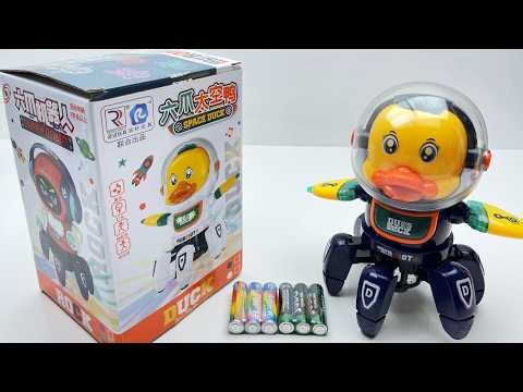 8-Minute Electric Toy Unboxing: Robot Six-Clawed Space Duck, Spaceship, ASMR Review Toy