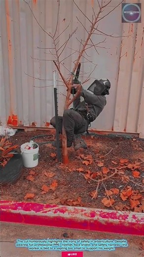 Safety & Irony: Professional Climbing Gear for Pruning Small Saplings in Modern Forestry
