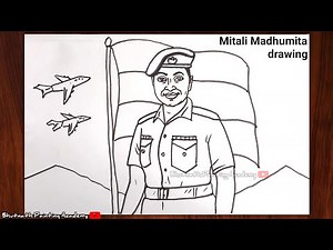 how to draw Mitali madhumita easy tutorial||Veer gatha drawing||gallantry award winners painting