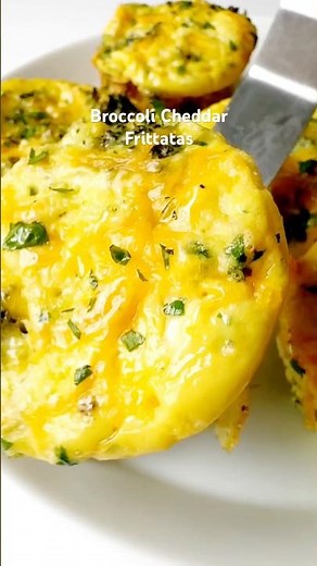 Broccoli Cheddar Frittatas