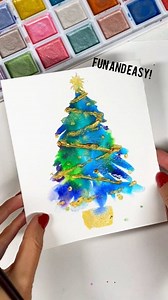 25K views · 279 reactions | Type FREE for a free Christmas tutorial from me ❤️ #Christmas #christmascountdown #christmascards #holidayseason #learntopaint #watercolorcards #handmadeart #handmadecards #watercolorcard #cardmaking #cardmakingideas #diychristmasdecor #diychristmascards #christmastree #treedecorating #holidaygifts #christmasart #christmaspainting #christmasmagic #loosepainting #loosewatercolor #xmas #xmasgifts | Art by Bianca | Facebook