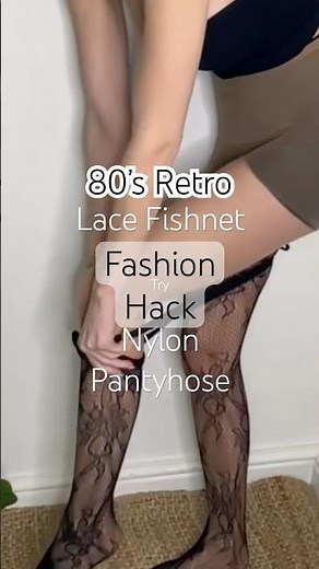 FASHION HACK: Retro 80’s Lace Fishnets + Leather