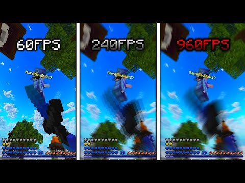 【マイクラ】モーションブラー比較動画(60FPS vs 240FPS vs 960FPS)