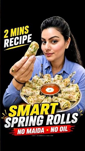 Healthy Spring roll recipe ! No Maida - No Oil ! Healthy Indian Dinner Recipe