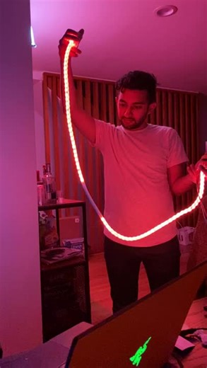 Our founder playing the very first Light Pong prototype! When the controllers were just shot cups with a button. #lightpong #gamedev #led #retrogaming #videogames