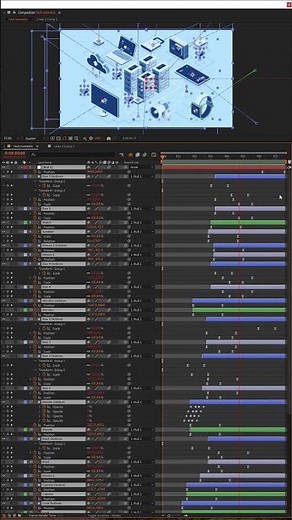 ⚡️ Isometric Animation in #aftereffects #motiongraphics #animation