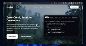 Hey devs! Every time I deployed an MVP on Railway or Render free trials, sending emails with Nodemailer, smtplib, net/smtp, etc. failed because outbound SMTP ports (25, 465, 587) are strictly blocked. Plus, services like Resend force you to buy and setup a custom domain first.So I built SendLib, a dedicated, production-ready email API for devs.SendLib lets you connect a Gmail account (e.g. yourproduct@gmail.com) via Google OAuth 2.0 and gives you a secure REST API to send transactional emails (w