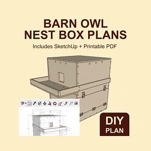 Indoor Barn Owl Nesting Box II Plans & Sketchup Model - Etsy