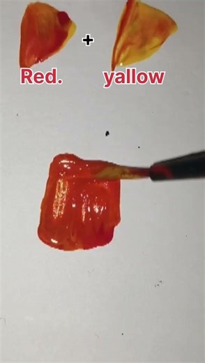 Red + Yellow Color Mixing | Amazing Color Transformation 🎨