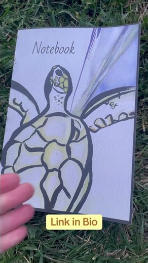 I forgot to show you the back of my Sea Turtle Notebook!
