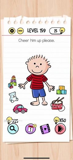 Brain Test Level 159 Cheer him up please Answer