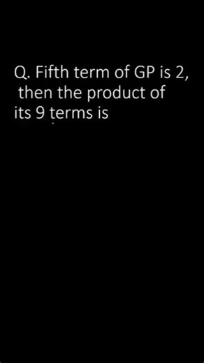 geometric progression