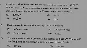 A resistor and an ideal inductor are connected in series to a 1... | Filo