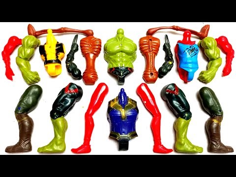 MARVEL'S SUPERHERO TOYS SPIDERMAN HOODIE HULK WOLVERINE THANOS AND SIREN HEAD AVENGERS ASSEMBLE TOYS