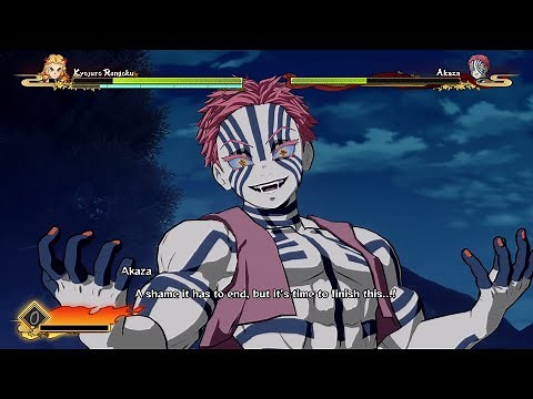 Demon Slayer Hinokami Chronicles - Rengoku vs Akaza Boss Battle Gameplay (ENG DUB) (4k 60fps)