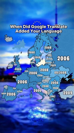 When Did Google Translate Added Your Language🇪🇺🤔 #map #mapping #europe #latviamaps #google