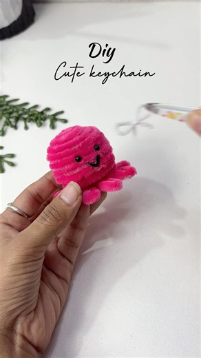 Diy cute keychain🐙 #shorts #diy #craft #handmade #cute #trending