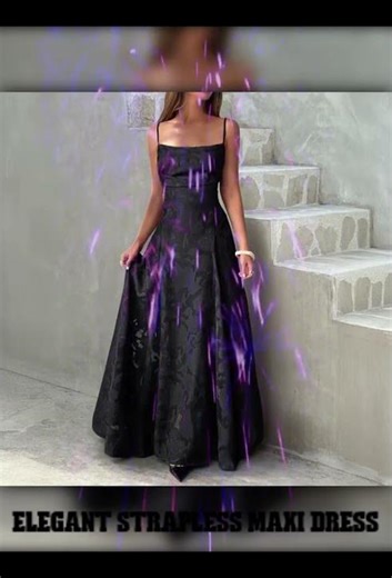 Elegant Strapless Maxi Dress #fashion #maximalistfashion #womensclothing