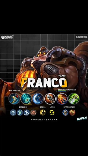 Franco One Shot Build 2026 Global Meta Best Damage & Emblem MLBB Gameplay