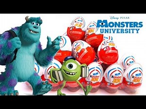 DibusYmas 12 Monsters University kinder Joy surprise eggs - unboxingsurpriseegg