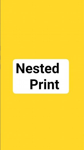 Nested Print #python #coding #challenge