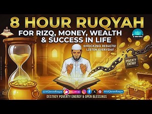 8 Hour Ruqyah for Rizq, Money, Wealth & Success in life | Destroy Poverty Energy & Open Blessings