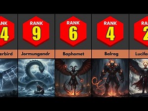 50 Mythical Creatures Ranked by Danger Level 😱 | From Cute Spirits to World Destroyers!