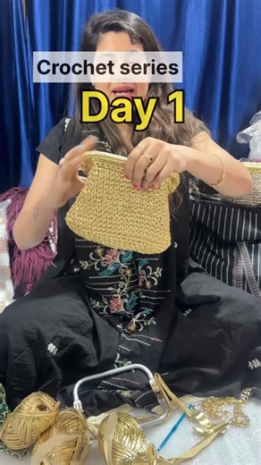 Sundervan by Meena & Nayan | Day 1 – Crochet Bag Series 🧶✨ We’re starting this series with our viral clutch bag 😍 Sabse zaruri part hota hai frame. Agar frame sahi se... | Instagram