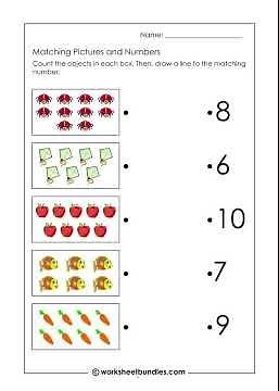 FREE Download PDF Bundle | 24 Matching Numbers Worksheets for Preschool and Kindergarten Kids
