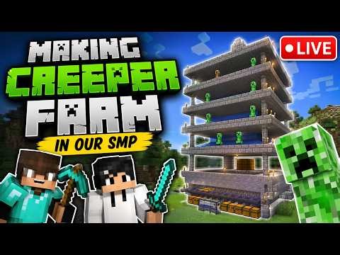 MAKING CREEPER FARM IN OUR SMP WITH MY FRIEND || MINECRAFT JAVA EDITION || Demoted Gamer