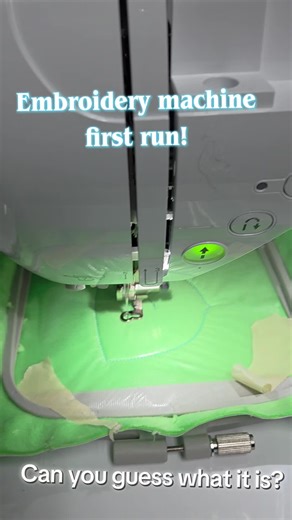 [TW FLASHING LIGHTS!!] First time using my embroidery machine! Finally after 5 years of shelf sitting!!! Can you guess what I'm making? #furry ##fursuitmaker #embroidery #furries