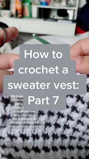 How to Crochet a Sweater Vest: Part 7 Tutorial