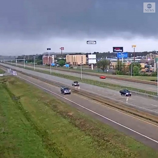 WEATHER: Terrifying footage of a large tornado was captured near Jonesboro, Arkansas. It's unknown if the storm caused any injuries. https://abcn.ws/39smuBA | ABC News