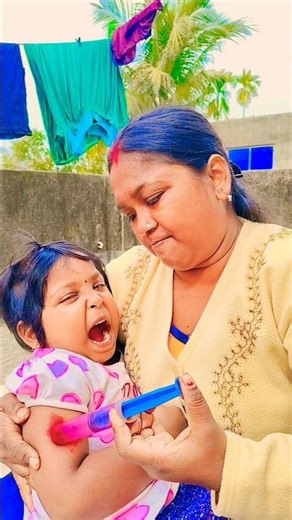 😱🫣😡6 month baby pvc vaccine moment short#trending#video#vairal#youtubeshorts#